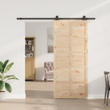 Sliding Door Natural 80 x 208 cm Solid Pine Wood