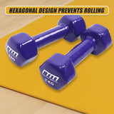 2kg Dumbbells Pair PVC Hand Weights Rubber Coated - Extra Image