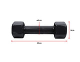 5kg Dumbbells Pair PVC Hand Weights Rubber Coated