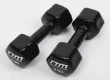 5kg Dumbbells Pair PVC Hand Weights Rubber Coated - Front View