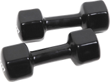 5kg Dumbbells Pair PVC Hand Weights Rubber Coated - Top-Down View