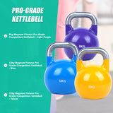 8KG, 12KG, 16KG Pro-Grade Steel KettleBell Set - 45-Degree Angle