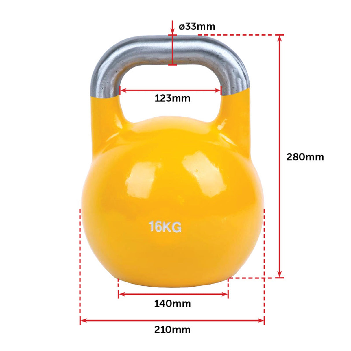 8KG, 12KG, 16KG Pro-Grade Steel KettleBell Set