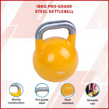 16KG Pro-Grade Steel KettleBell - Front View