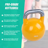 16KG Pro-Grade Steel KettleBell - Low Angle