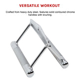 Close Grip Seated Row Handle &ndash; Triangle Cable Attachment Bar for Gym Machines