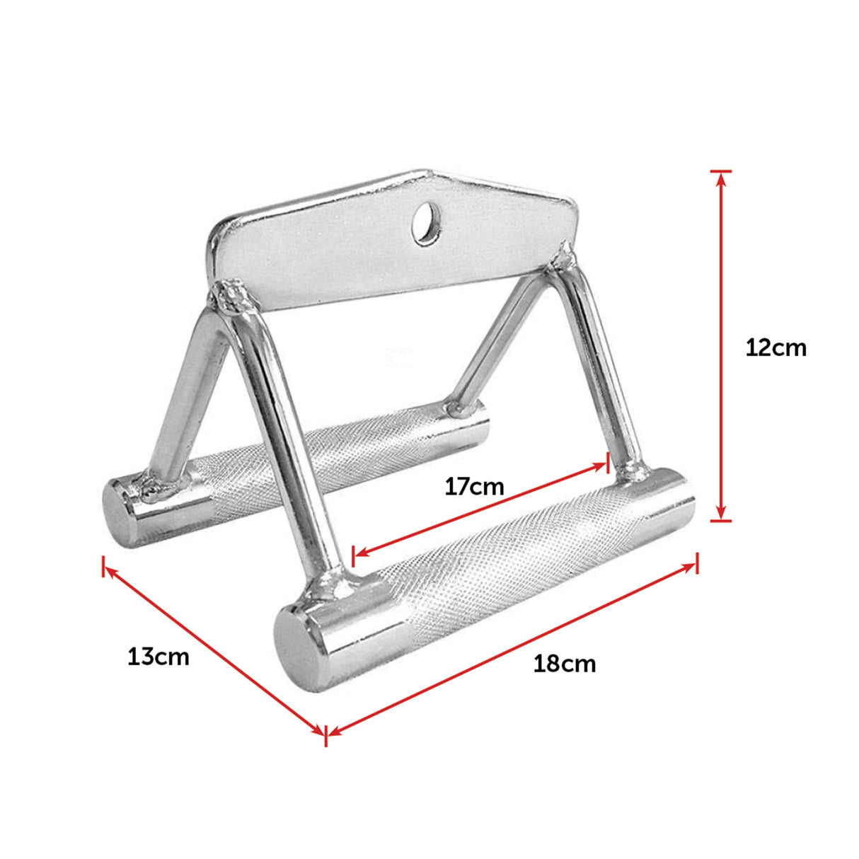 Close Grip Seated Row Handle &ndash; Triangle Cable Attachment Bar for Gym Machines