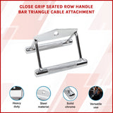 Close Grip Seated Row Handle &ndash; Triangle Cable Attachment Bar for Gym Machines - Front View