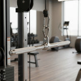 Revolving Straight Bar &ndash; Gym Cable Attachment for Tricep, Bicep & Pulley Workouts