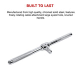 Revolving Straight Bar &ndash; Gym Cable Attachment for Tricep, Bicep & Pulley Workouts - Close-Up Angle
