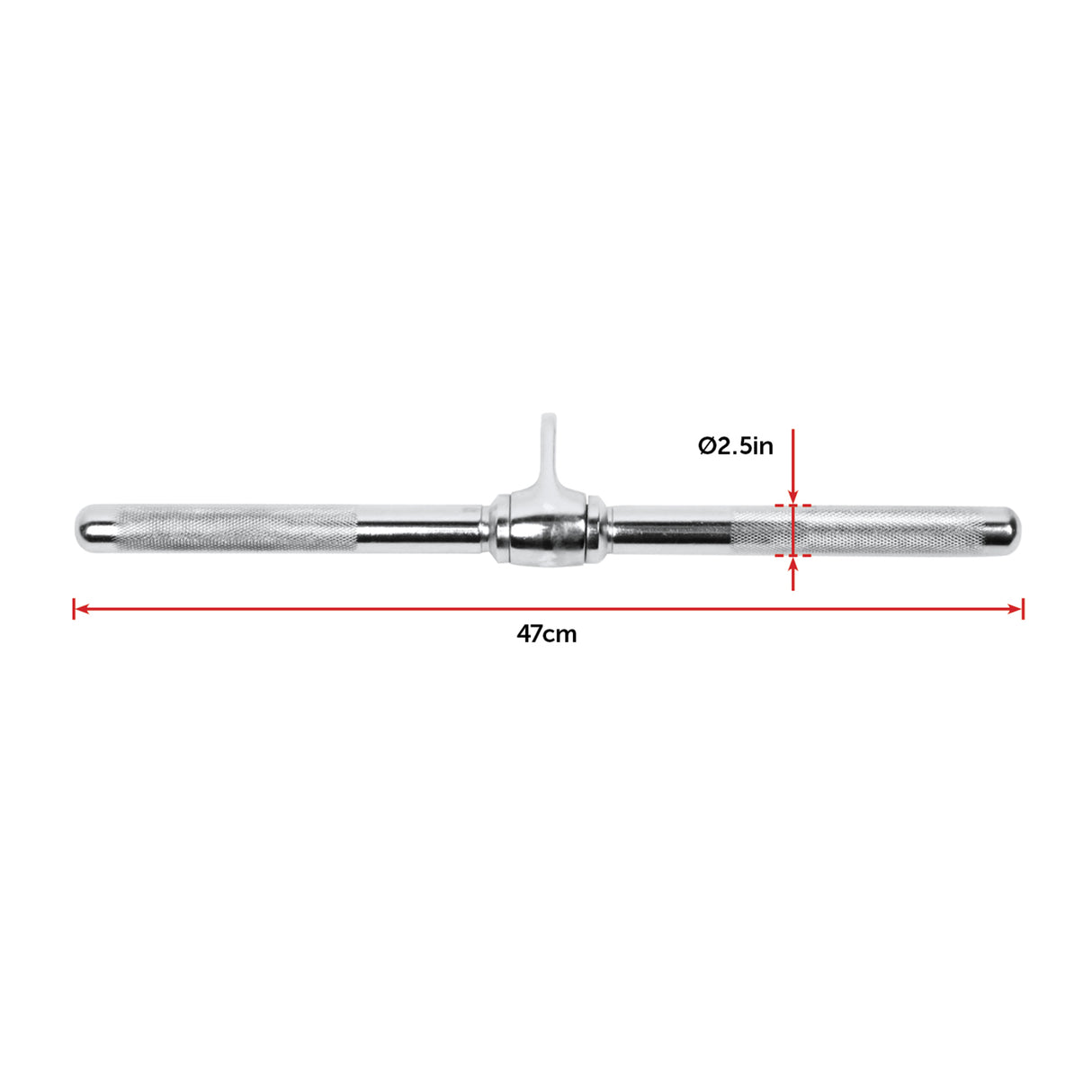 Revolving Straight Bar &ndash; Gym Cable Attachment for Tricep, Bicep & Pulley Workouts