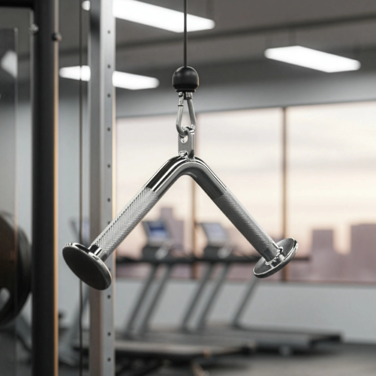 Triceps Press Push Down Bar &ndash; Gym Cable Attachment for Arm & Strength Training