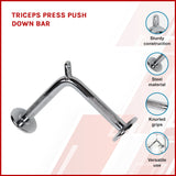 Triceps Press Push Down Bar &ndash; Gym Cable Attachment for Arm & Strength Training - Front View