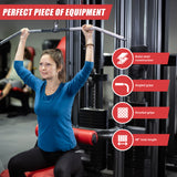 48" Lat Pulldown Bar Cable Attachment &ndash; Gym Handle for Back & Strength Training