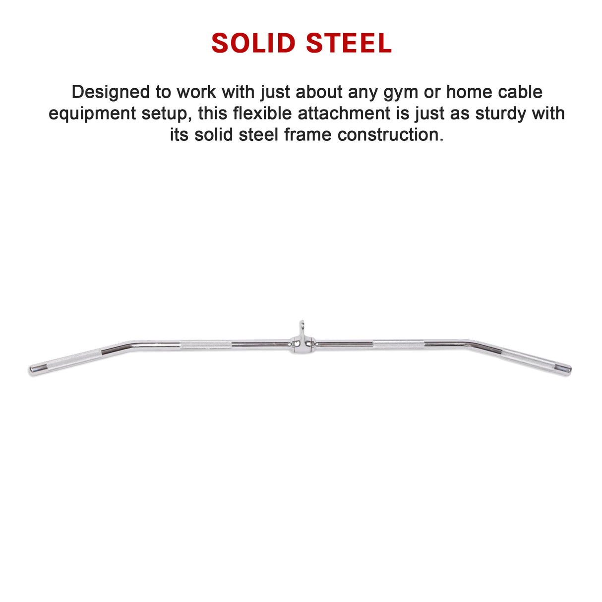48" Lat Pulldown Bar Cable Attachment &ndash; Gym Handle for Back & Strength Training