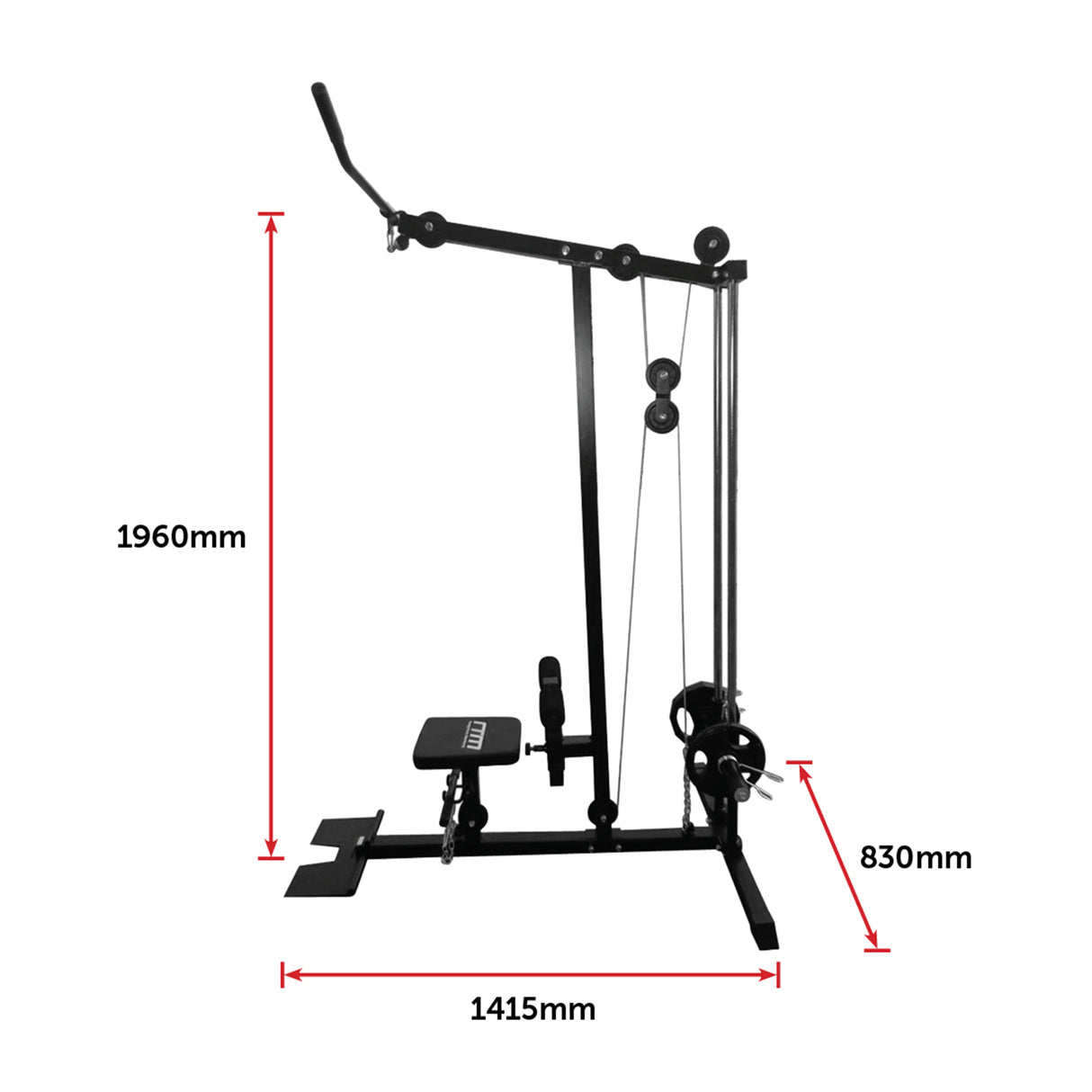 Lat Pulldown Low Row Fitness Machine &ndash; Home Gym Strength Trainer