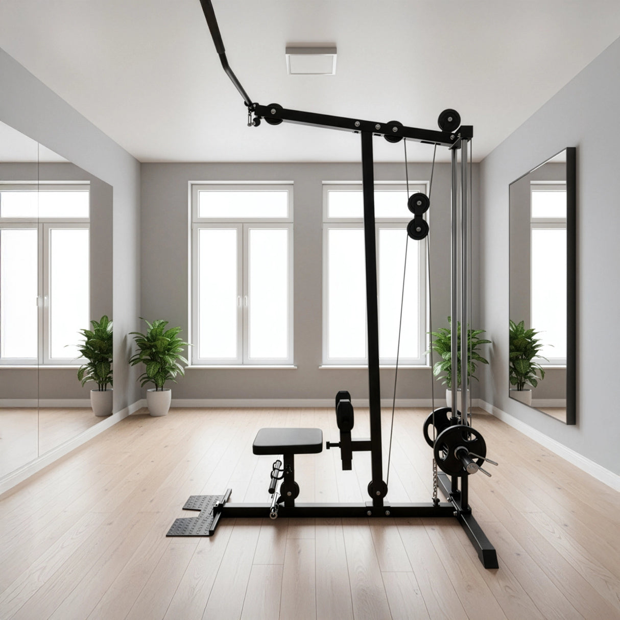 Lat Pulldown Low Row Fitness Machine &ndash; Home Gym Strength Trainer