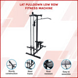 Lat Pulldown Low Row Fitness Machine &ndash; Home Gym Strength Trainer - Close-Up Angle