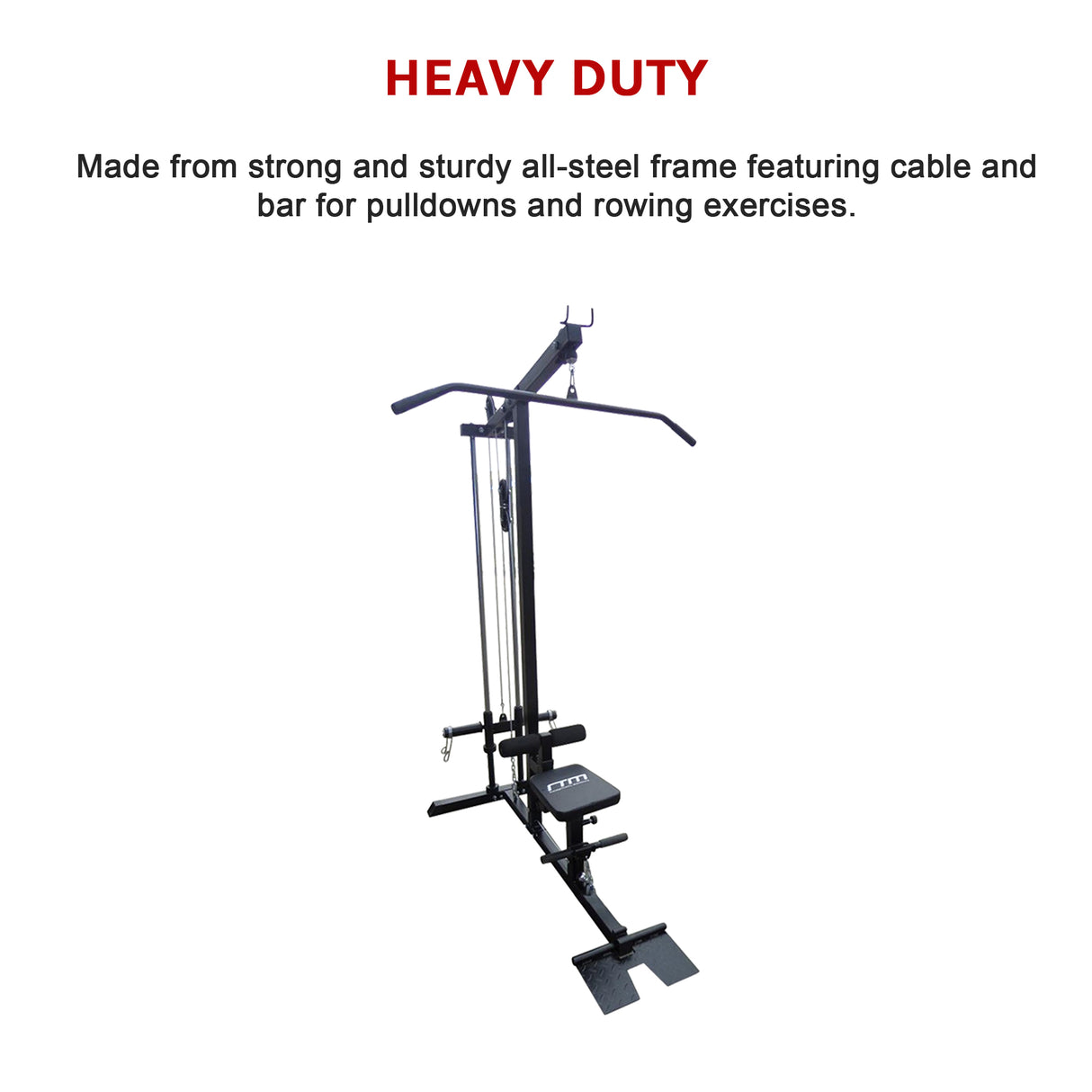 Lat Pulldown Low Row Fitness Machine &ndash; Home Gym Strength Trainer