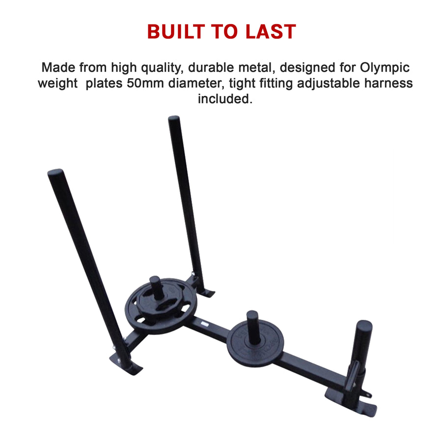 Heavy Duty Gym Sled with Harness