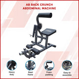 Ab Back Crunch Abdominal Machine - Front View