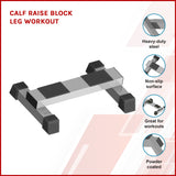 Calf Raise Block Leg Workout - Front View