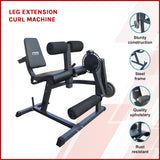 Leg Extension Curl Machine &ndash; Adjustable Home Gym Quad & Hamstring Workout Bench - Top-Down View