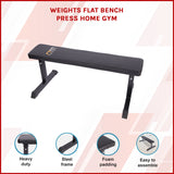 Weights Flat Bench Press Home Gym - 45-Degree Angle