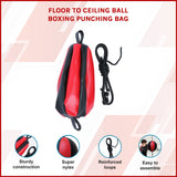 Floor to Ceiling Ball Boxing Punching Bag &ndash; Speed Reaction Training Equipment - Front View
