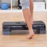 Aerobic Exercise 2-Block Bench Step &ndash; Adjustable Fitness Workout Stepper