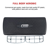 Aerobic Exercise 2-Block Bench Step &ndash; Adjustable Fitness Workout Stepper - Close-Up Angle