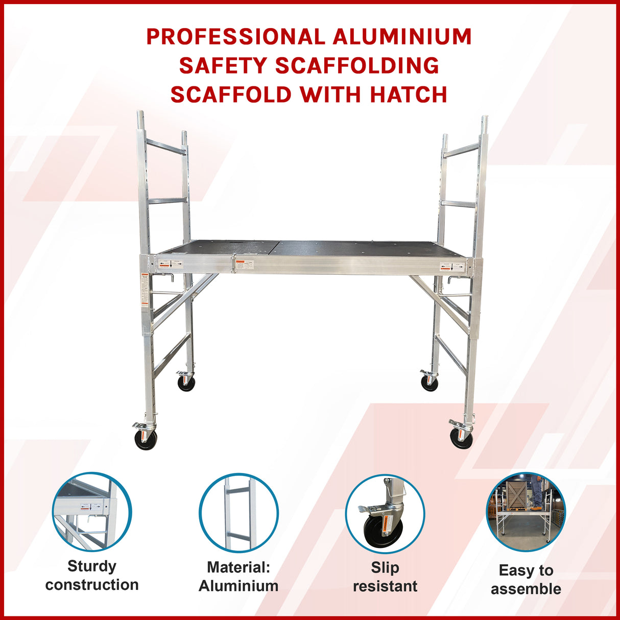 Professional Aluminium Safety Scaffold With Hatch