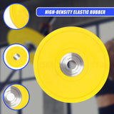 15KG PRO Olympic Rubber Bumper Weight Plate - Rear View