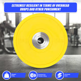 15KG PRO Olympic Rubber Bumper Weight Plate - Close-Up Angle