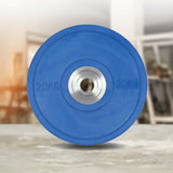 20KG PRO Olympic Rubber Bumper Weight Plate - Top-Down View