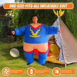 Super Hero Fancy Dress Inflatable Suit - Fan Operated Costume