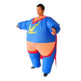 Super Hero Fancy Dress Inflatable Suit - Fan Operated Costume - Side View