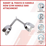 Randy & Travis D-Handle Row Gym Handle Bar Attachment - Top-Down View