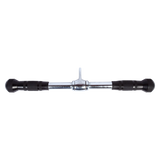 Randy & Travis Rubber Coated Solid Straight Bar Attachment for Cable Machines - Close-Up Angle