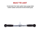 Randy & Travis Rubber Coated Solid Straight Bar Attachment for Cable Machines - Extra Image