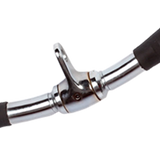 Randy & Travis Rubber-Coated Revolving Curl Row Bar Attachment for Gyms - Close-Up Angle