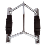Rubber-Coated Close Grip Triangle Attachment for Lat Pulldown - Side View
