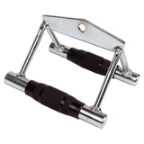 Rubber-Coated Close Grip Triangle Attachment for Lat Pulldown - Top-Down View