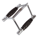 Rubber-Coated Close Grip Triangle Attachment for Lat Pulldown - 45-Degree Angle