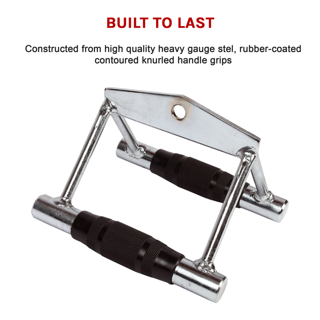 Rubber-Coated Close Grip Triangle Attachment for Lat Pulldown