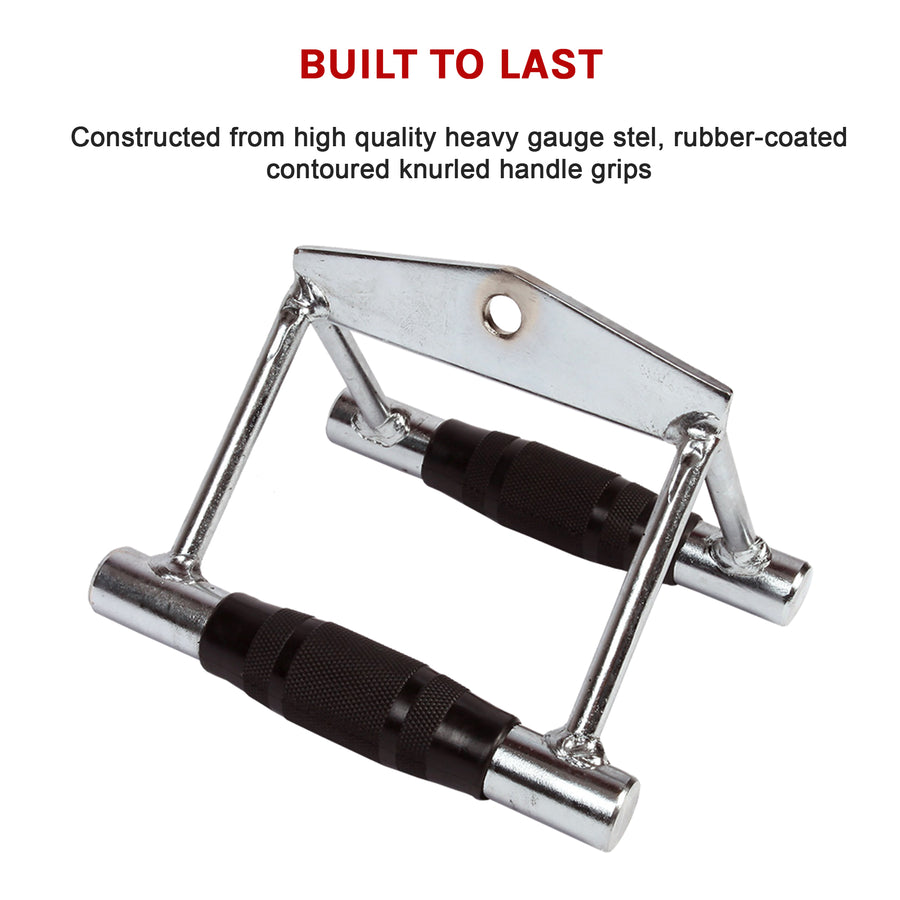 Rubber-Coated Close Grip Triangle Attachment for Lat Pulldown