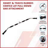 Randy & Travis Rubber-Coated Lat Pull-Down Bar Attachment - Top-Down View