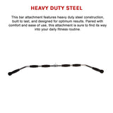 Randy & Travis Rubber-Coated Lat Pull-Down Bar Attachment - Rear View