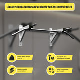 Wall Mounted Chin Up Pull Up Bar &ndash; Heavy Duty Home Gym Strength Training