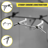 Wall Mounted Chin Up Pull Up Bar &ndash; Heavy Duty Home Gym Strength Training - Rear View